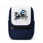 کیف کوله پشتی طرح اسکچ ویلای مدرن (آبی)