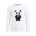 تیشرت مردانه آستین بلند طرح پاندا با کت و شلوار و کراوات قرمز