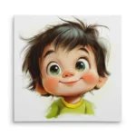 تابلو شاسی مربعی طرح پرتره کارتونی کودک