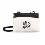 کیف زنانه دوشی طرح تایپوگرافی life is good