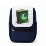 کیف کوله پشتی طرح کتاب جادویی سبز با ماه