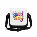 کیف دوشی پاسپورتی مردانه طرح تایپوگرافی Good Day ۱