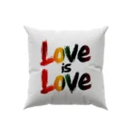 کوسن طرح تایپوگرافی Love is Love (حروف رنگی)