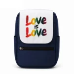 کیف کوله پشتی طرح تایپوگرافی Love is Love (حروف رنگی)