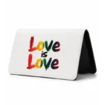 کیف پول مخمل زنانه طرح تایپوگرافی Love is Love (حروف رنگی)
