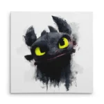 تابلو شاسی مربعی طرح اژدهای بی دندان (Toothless)