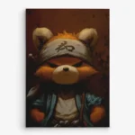 تابلو شاسی عمودی طرح خرس سامورایی