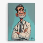 تابلو شاسی عمودی طرح پرتره پزشک مرد ۲