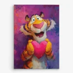 تابلو شاسی عمودی طرح تیگر (Tigger) با قلب