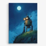 تابلو شاسی عمودی طرح ربات کوچک زیر نور ماه